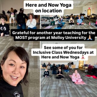 Here and Now Yoga — on location! ✨
🏫
So thankful to be back with the MOST Program at Molloy University @molloy_u . It’s always such a joy to reconnect with familiar faces, welcome alumni back for intercession, and meet new students entering this incredible program. Truly inspiring.
❤️
A heartfelt thank you to the MQM Foundation @mqmfoundation. 🙏🏼

And for those wanting to practice with us locally — join our Inclusive Class Series
🧘‍♀️ Wednesdays, 9:30am (9:20am arrival)
📍 Here and Now Yoga, Wellness & Arts Collective
22 Verbena Ave., Floral Park, NY
😌
So grateful for this community. 💛
#HereAndNowYoga #InclusiveYoga #YogaForAll #yogafordisabilities #FloralParkNY 🧘🏻‍♀️🧘🏻‍♂️🧘🏽