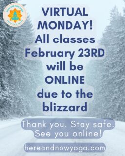 ❄️🌨️ VIRTUAL MONDAY at Here and Now Yoga! 🌨️❄️

Due to the blizzard, all classes on Monday, February 23rd will be ONLINE.

Schedule:
🧘‍♀️ 9:30am — Kinetic Flow 
🪑 10:45am — Chair Yoga with Dina Denis-Paolucci
💪 6:15pm — Open Level Strength Flow with Pauline Festa

Stay warm, stay safe, and roll out your mat from home. 🏡✨

We’ll still breathe together.
We’ll still move together.
We’ll still connect — just virtually. 💛

Thank you. See you online!

👉 #hereandnowyoga #yogaonline #blizzard2026 #virtualyoga #theshowmustgoon 😌❄️🧘🏻‍♀️