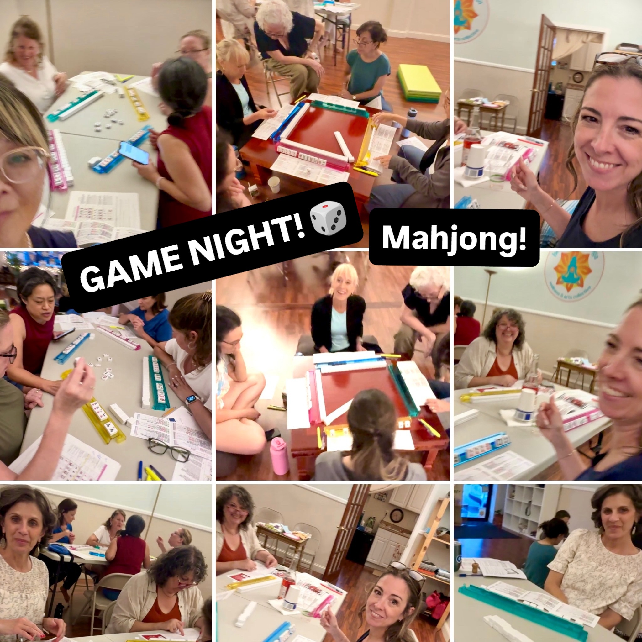 🌕 What business do 13 women have getting together on a full moon?

Apparently… learning to play Mahjong. 🀄
Our inaugural GAME NIGHT at Here and Now Yoga, Wellness & Arts Collective was such a fun evening of learning, laughter, and good company. It was wonderful to see everyone trying something new, and enjoying time together.
😃
A heartfelt thank you to everyone who came out, and especially to Anne Soviero, Jessica Alfonsi, and Michelle Liu for generously volunteering their time and sharing their knowledge with us. We truly appreciate you!
🙏🏼🙏🏼🙏🏼
For those who were on the waitlist, we’ve already set the next date:

🀄 Sunday, July 26
🕟 4:30 PM

Space is limited due to gameplay, so be sure to sign up early if you’d like to join us. 🎲

Sometimes community is built through movement. Sometimes it’s built around a table. We’re grateful to have room for both.👍🏼

#MahjongNight #GameNight  #HereAndNowYoga #FloralPark #learnsomethingnew 🎲⭐️👏🏼
